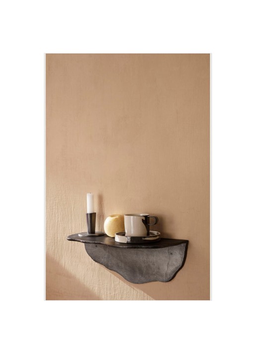 ferm LIVING Fracture wandplank 15 x 40,7 cm - voorkant 4 zwart