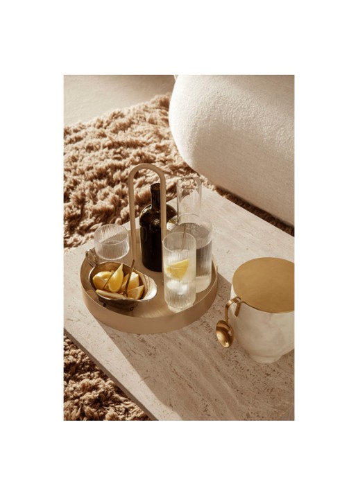 ferm LIVING Grib dienblad 28 cm - voorkant 2 beige