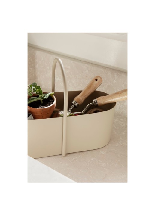 ferm LIVING Grib Toolbox opbergmand 35 x 17 cm - voorkant 2 beige