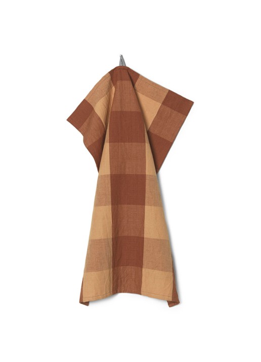 ferm LIVING Hale theedoek 70 x 50 cm - voorkant 3 bruin