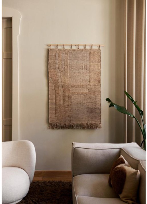 ferm LIVING Harvest wandkleed 165 x 100 cm - voorkant 6 beige