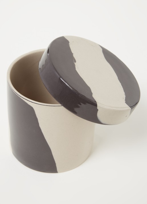 ferm LIVING Inlay S bloem- en opbergpot van keramiek voor binnen Ø10 cm  - detail 3 zand