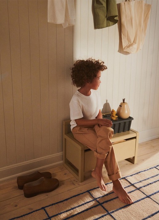 ferm LIVING Little Architect opbergbank - detail ivoor