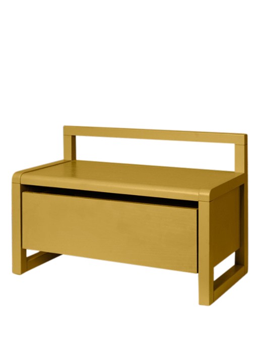 ferm LIVING Little Architect opbergbank - achterkant geel