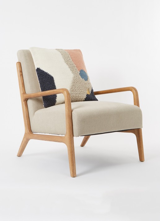 ferm LIVING Loop Landscape sierkussen 50 x 50 cm - voorkant 2 multicolor