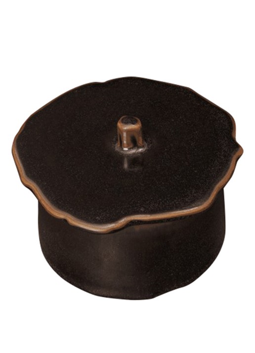 ferm LIVING Marnen voorraadpot 25 cl - detail bruin