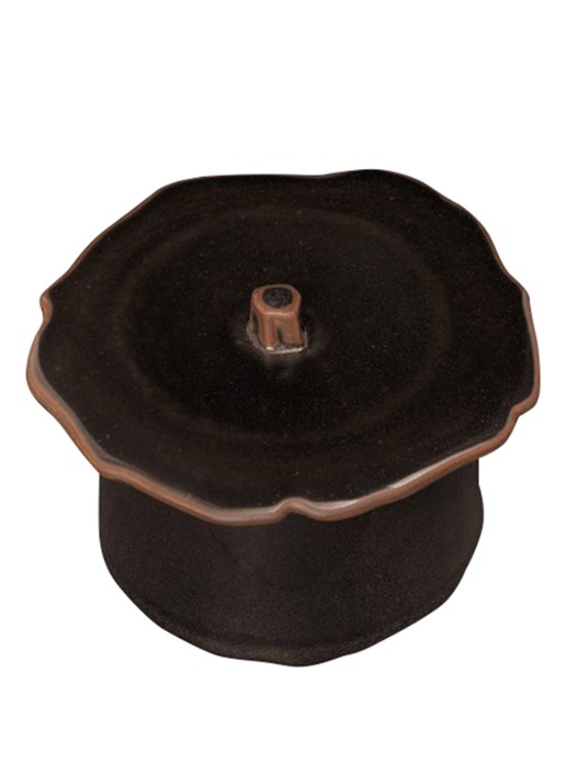 ferm LIVING Marnen voorraadpot 45 cl - detail bruin