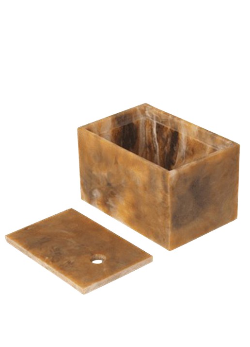 ferm LIVING Mist Box opbergdoos 10 x 15 cm - voorkant 2 lichtbruin