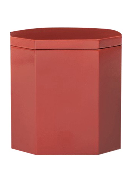 ferm LIVING Nova opbergdoos 10 x 7,5 cm - achterkant rood