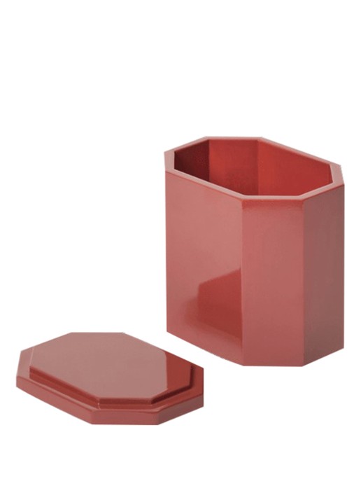 ferm LIVING Nova opbergdoos 10 x 7,5 cm - voorkant 3 rood