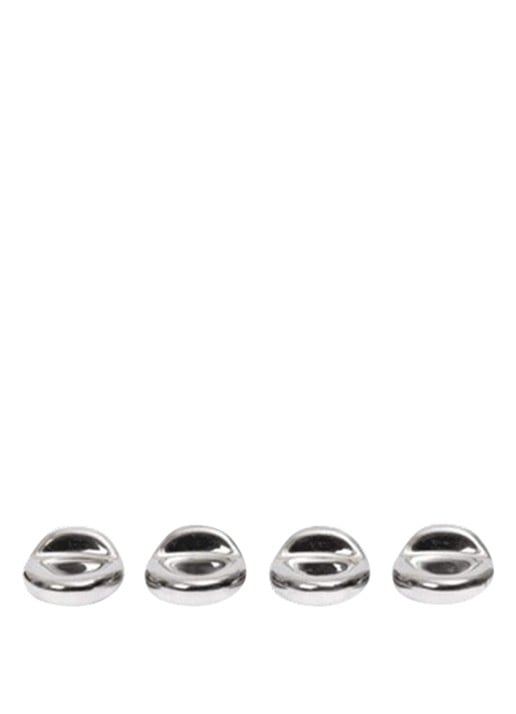 ferm LIVING Nube poten voor bloempot set van 4 - voorkant zilver