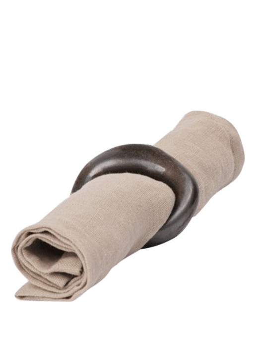 ferm LIVING Orrith servetring set van 4 - voorkant 2 brons