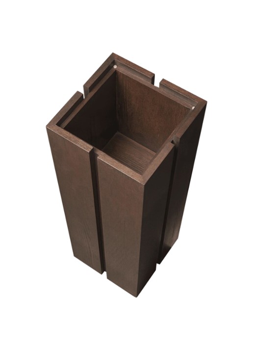 ferm LIVING Parcel sokkel 90 cm - achterkant donkerbruin