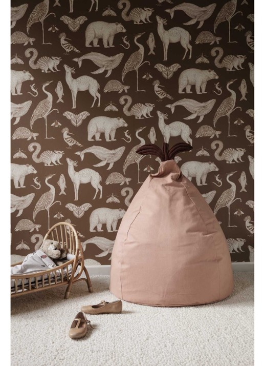 ferm LIVING Pear zitzak  - achterkant oudroze