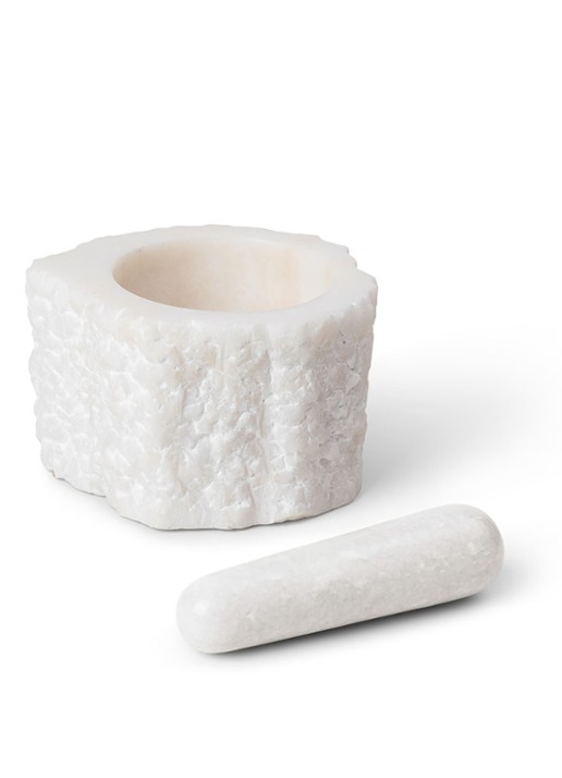 ferm LIVING Petra Mortar vijzel 12 cm - voorkant 2 wit