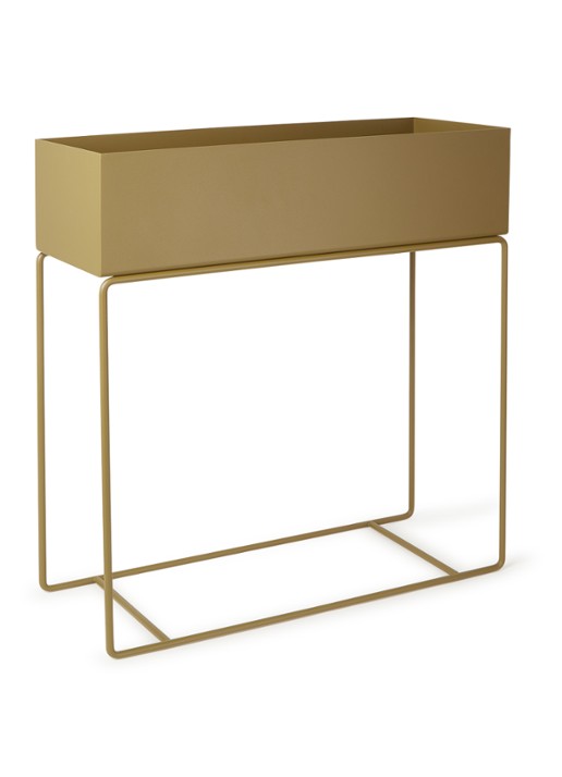 ferm LIVING Plant Box plantenbak voor binnen 60 x 65 cm - voorkant 2 olijfgroen