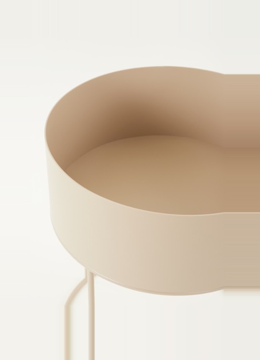 ferm LIVING Plant Box Round plantenbak voor binnen Ø40 cm - detail beige