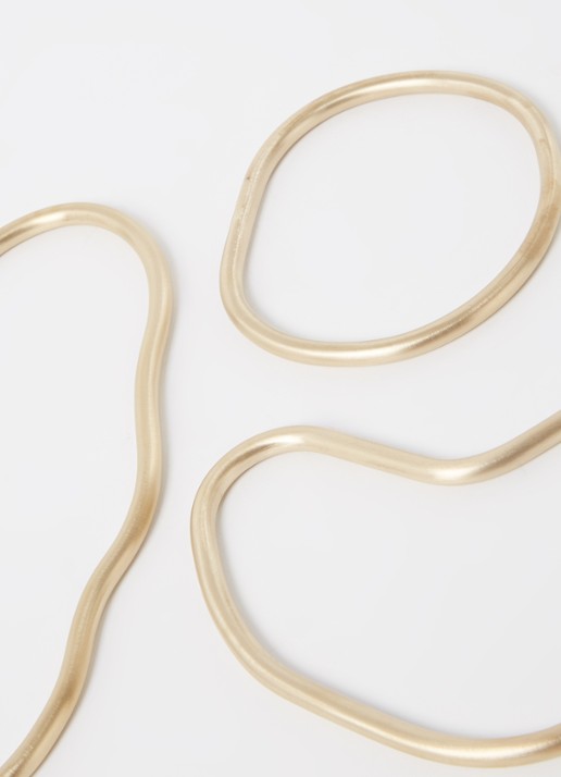 ferm LIVING Pond Trivets onderzetter van messing set van 3  - detail 3 goud