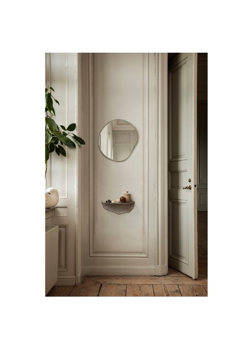 ferm LIVING Pond wandspiegel 50 x 50 cm - voorkant 2 chroom