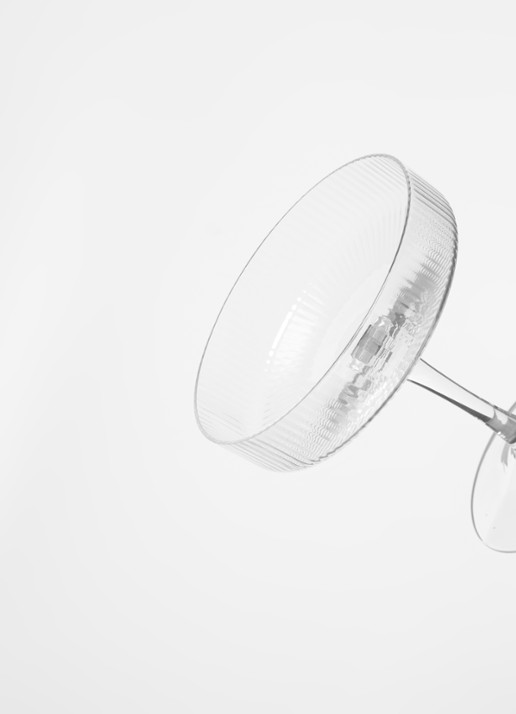 ferm LIVING Ripple champagneglas set van 2 - detail 3 transparant