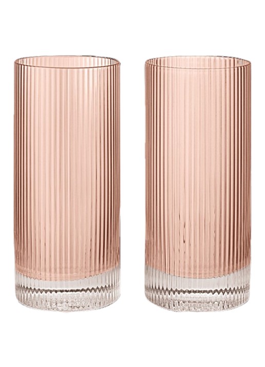 ferm LIVING Ripple longdrinkglas set van 2