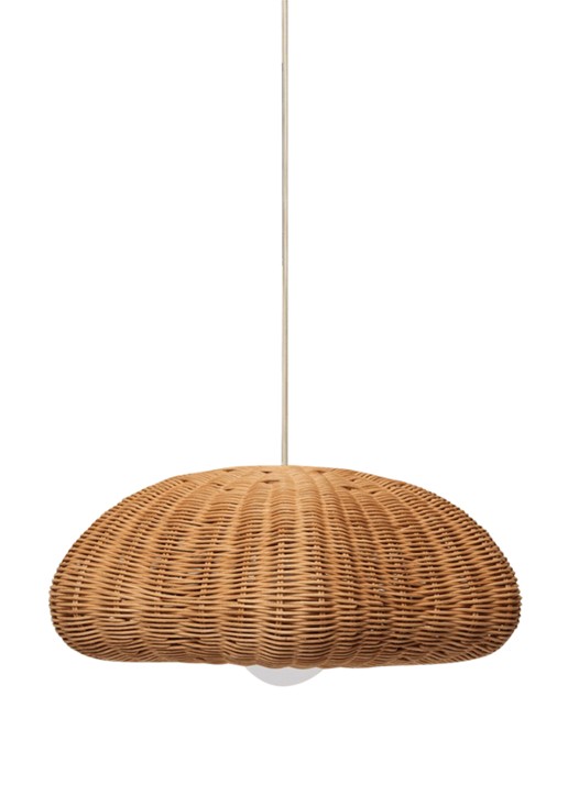 ferm LIVING Rivan lampenkap Ø45 cm - voorkant naturel