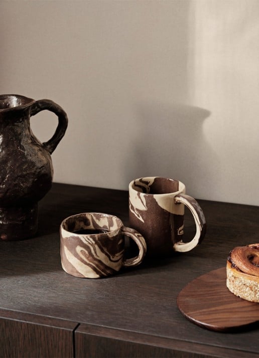 ferm LIVING Ryu kopje 20 cl - achterkant 3 bruin