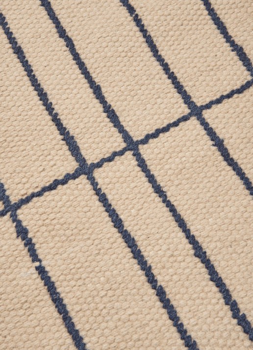 ferm LIVING Sen vloerkleed in wolblend 140 x 200 cm - voorkant 2 creme