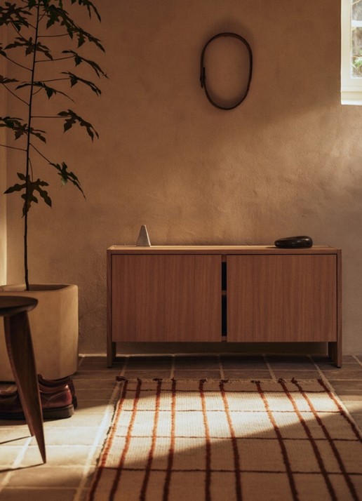 ferm LIVING Sen vloerkleed in wolblend 80 x 200 cm - detail 3 beige