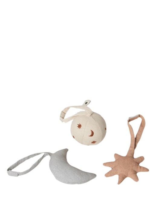 ferm LIVING Skye babyspeelgoed set van 3 - voorkant 3 roze