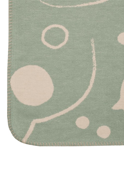 ferm LIVING Skye plaid 120 x 80 cm - achterkant 3 lindegroen