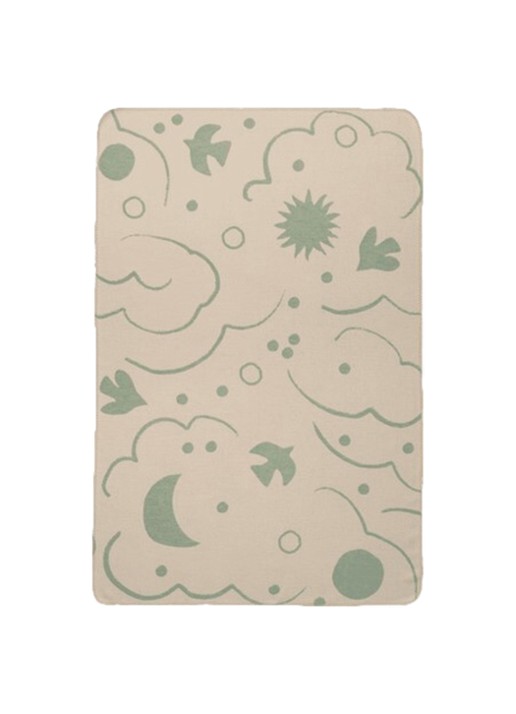 ferm LIVING Skye plaid 120 x 80 cm - voorkant 2 lindegroen