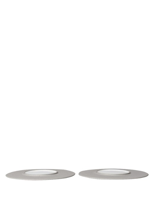 ferm LIVING Sonae dinerbord 28 cm set van 2 - detail lichtgrijs