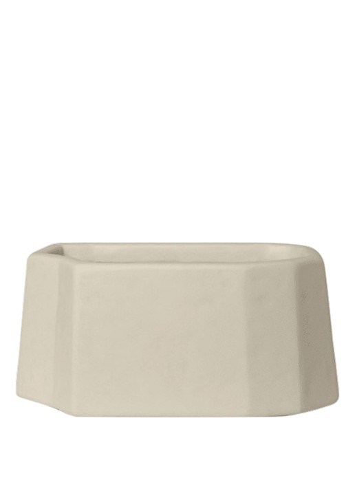 ferm LIVING Staffa bloempot voor binnen en buiten 56 x 27 cm - voorkant ivoor
