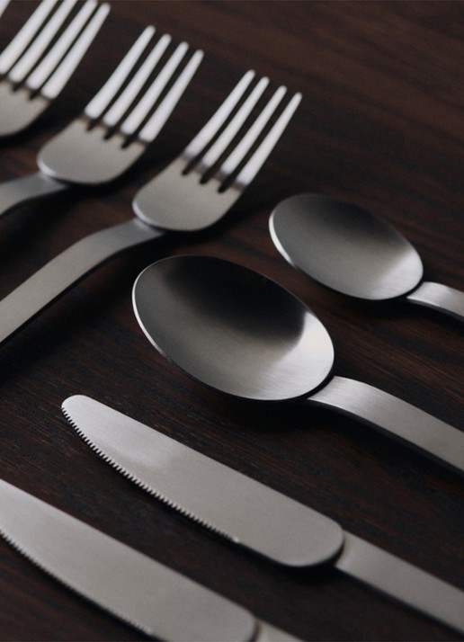 ferm LIVING Stelo bestekset 4-delig - voorkant 6 zilver