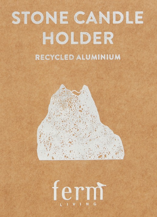ferm LIVING Stone L kandelaar 7 cm - detail 3 zilver