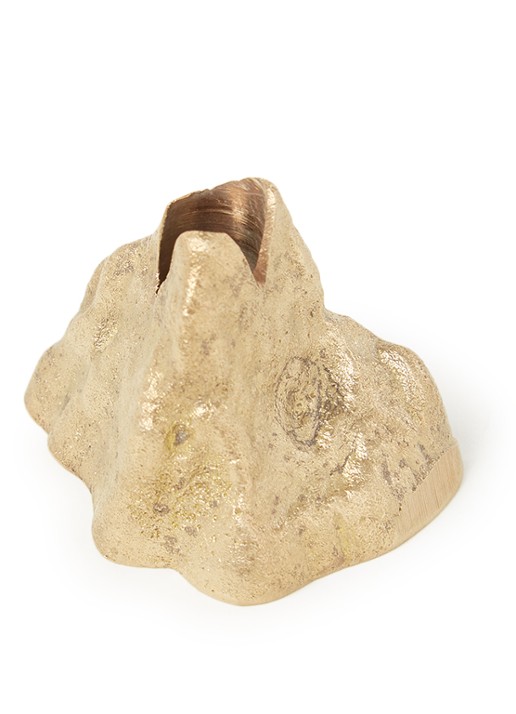 ferm LIVING Stone S kandelaar 4 cm - voorkant 2 goud
