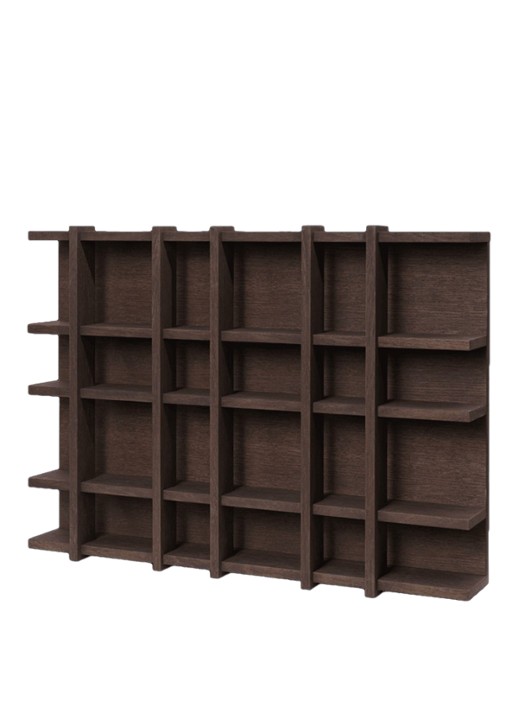 ferm LIVING Tilem wandplank 86,7 x 53,8 cm - voorkant 2 donkerbruin