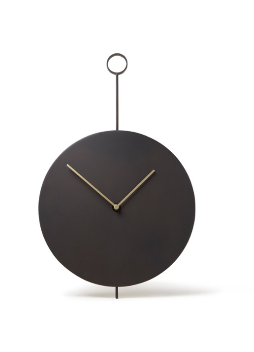 ferm LIVING Trace wandklok - voorkant 2 zwart