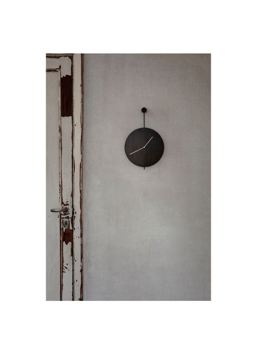 ferm LIVING Trace wandklok - voorkant 3 zwart