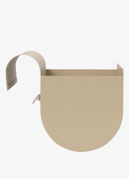 ferm LIVING Uma Small balkonbak 24,6 x 20 cm - voorkant 2 beige