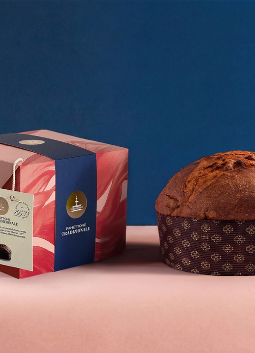 Fiasconaro Traditionele panettone 750 gram - achterkant beige