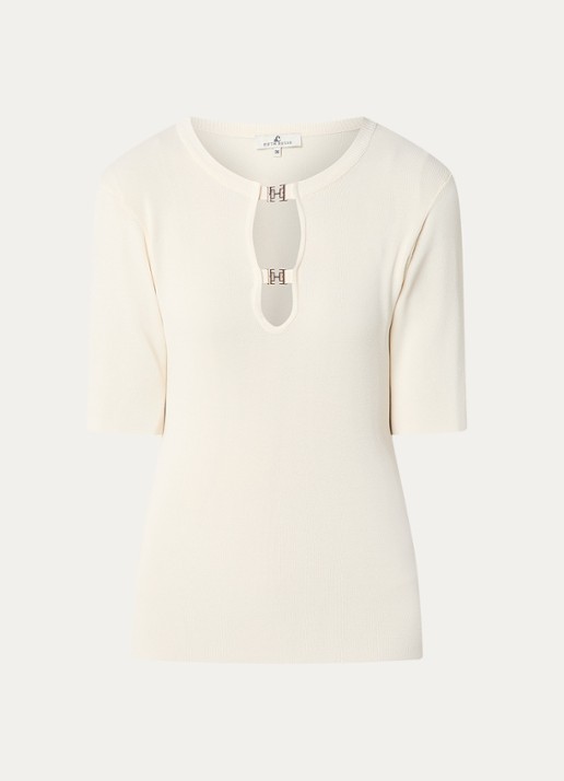 Fifth House Glaze top met logo - voorkant 3 creme
