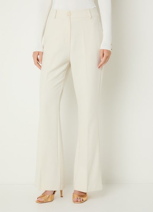 Fifth House High waist flared fit pantalon met steekzakken
