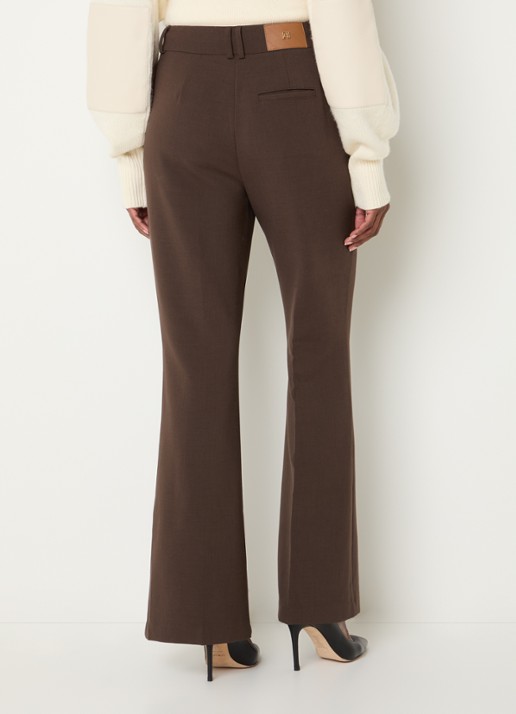 Fifth House High waist flared fit pantalon met steekzakken - achterkant 4 lichtgrijs