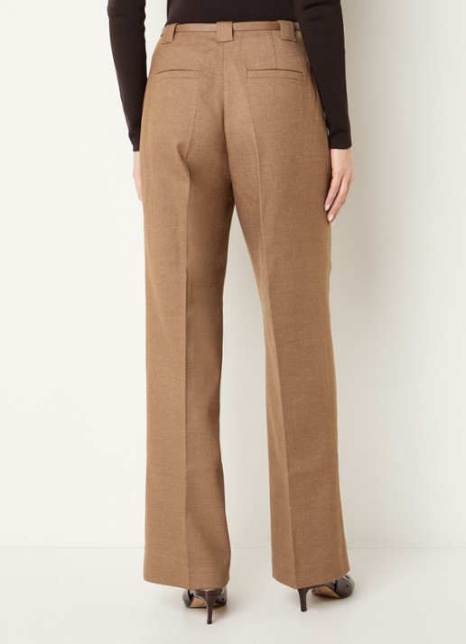 Fifth House Ladaa high waist loose fit pantalon met persplooi - achterkant 3 camel
