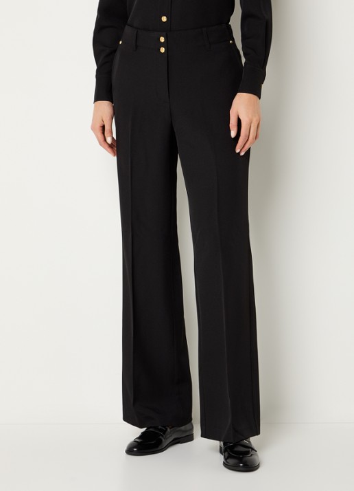 Fifth House Lonni high waist tapered fit pantalon met steekzakken