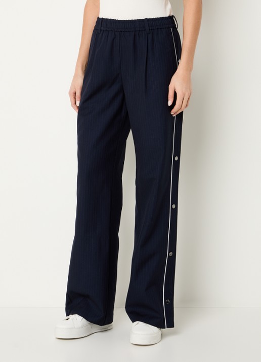 Fifth House Lory high waist loose fit pantalon met krijtstreep