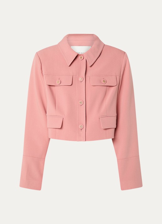 Fifth House Mabelle cropped jack met klepzakken - voorkant roze