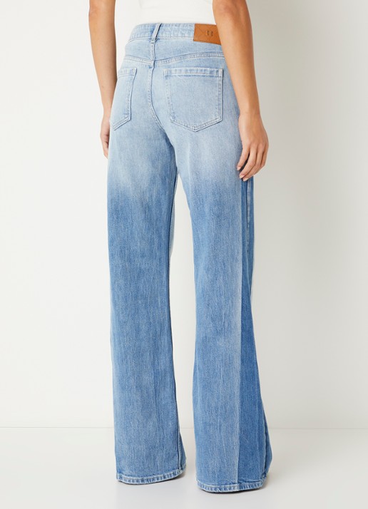 Fifth House Maddie high waist straight leg jeans met lichte wassing - achterkant 5 indigo
